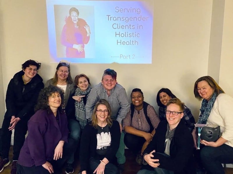 group class training for serving transgender clients in holistic health